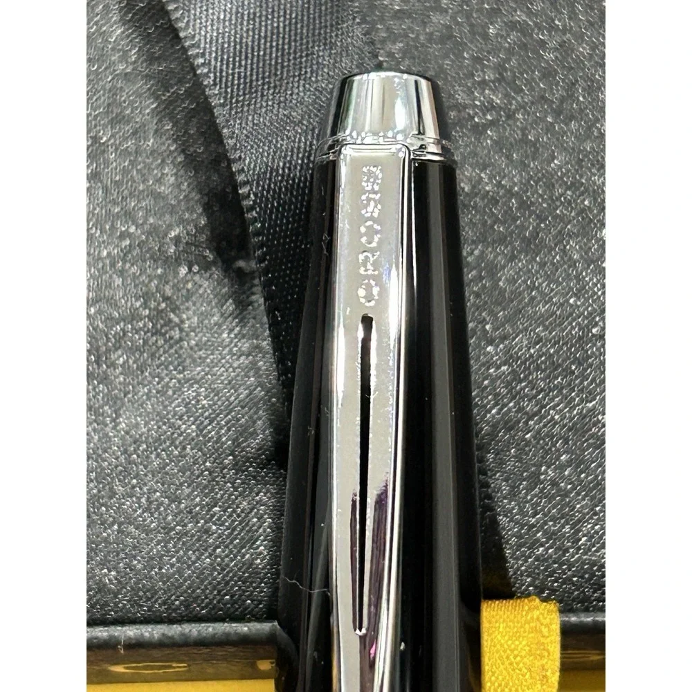 Cross Aventura Ballpoint Pen Onyx Black With Chrome Trim With Gift Box New